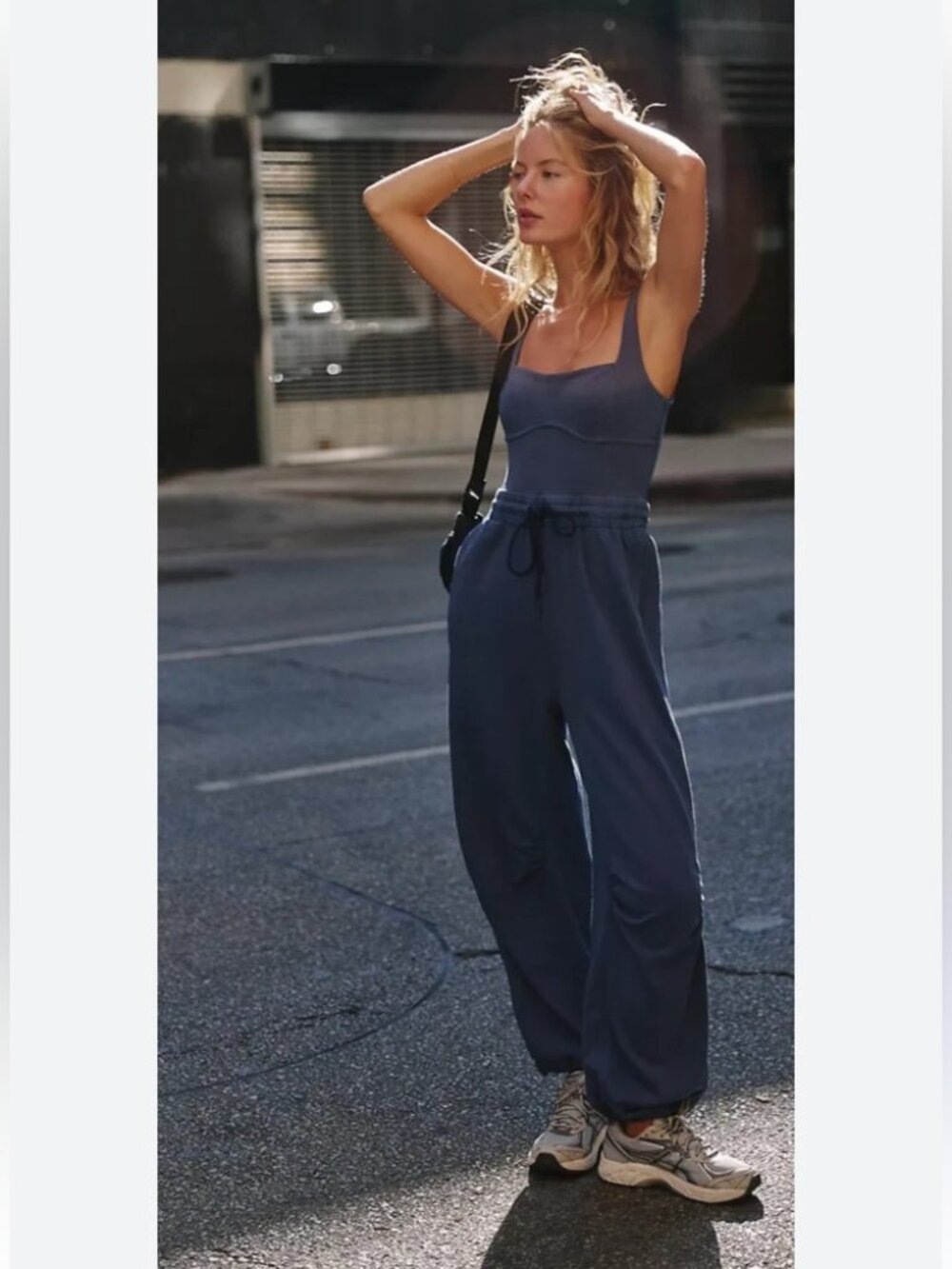 NEW FREE PEOPLE Movement Inbound Onesie in Midnight Navy XS